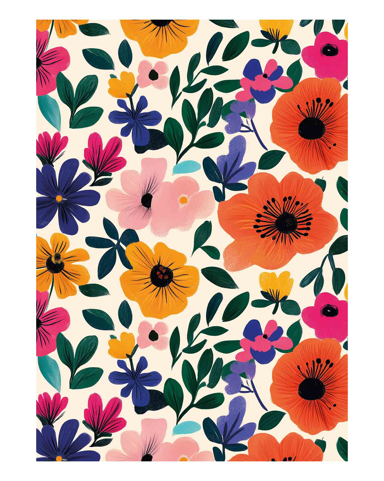 Gift Wrapping Paper Daisy Floral