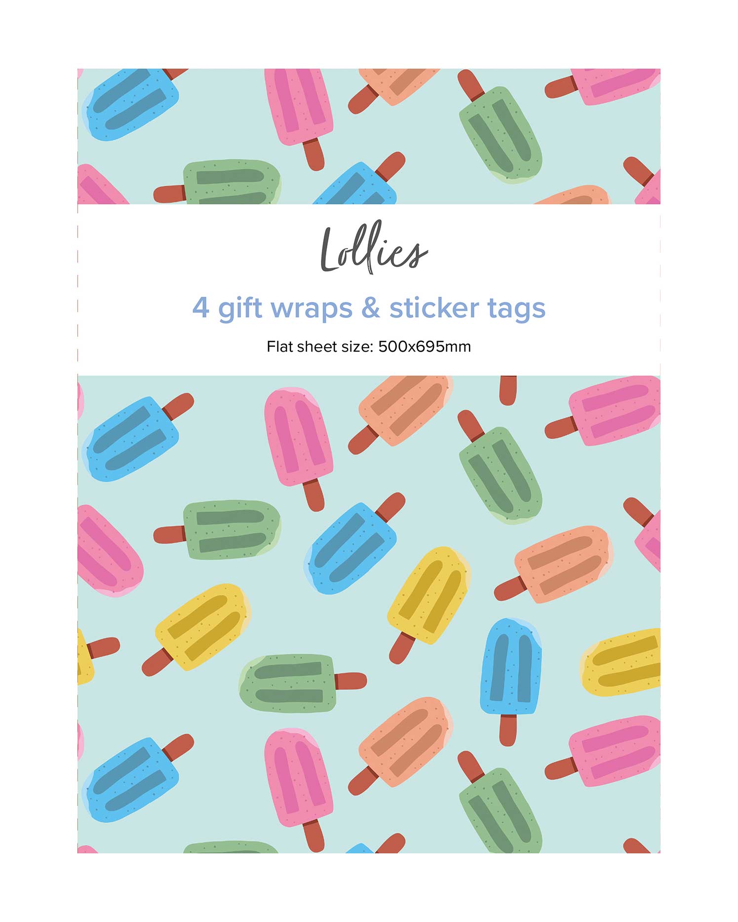 Gift Wrapping Paper Lollies