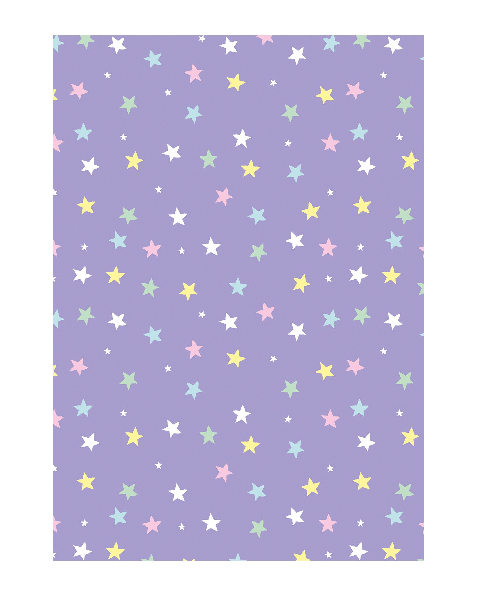 Gift Wrapping Paper Lilac Stars