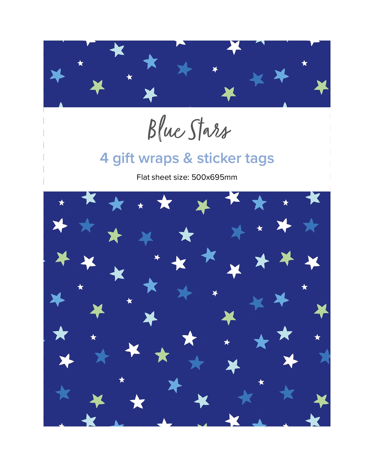 Gift Wrapping Paper Blue Stars
