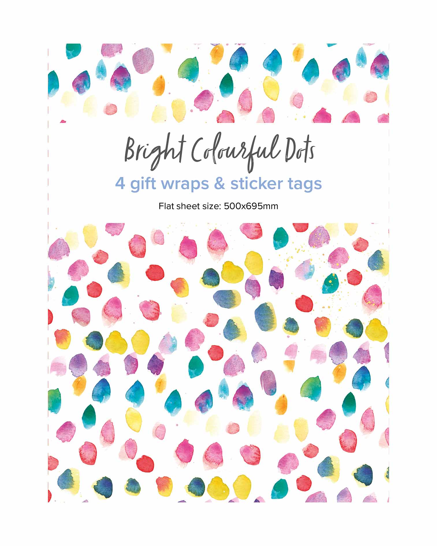 Gift Wrapping Paper Bright Colourful Dots