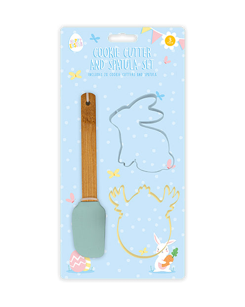 Easter Bunny and Chick Cookie Cutter Spatula Set 