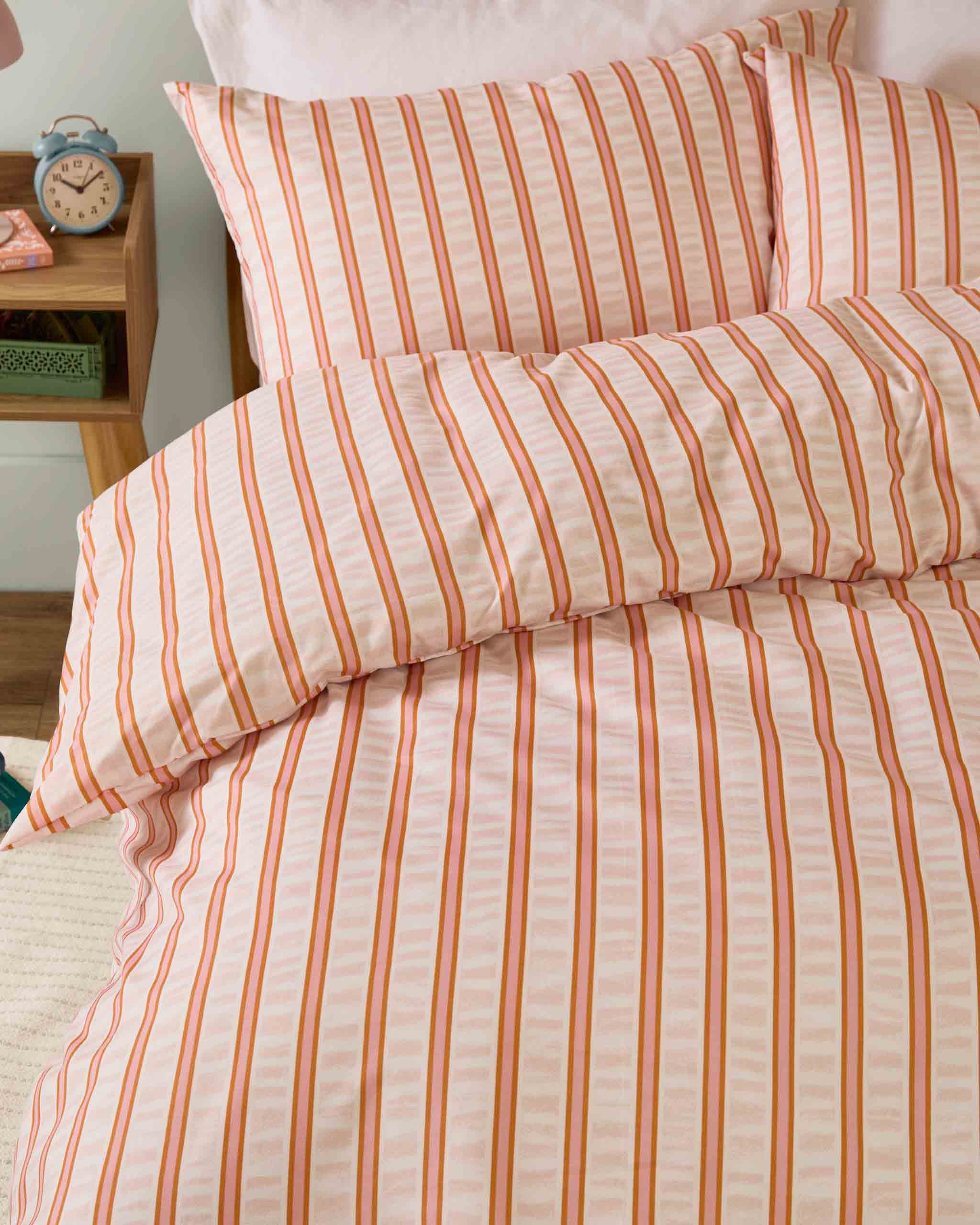 Hettie Duvet Set Single Double King Orange