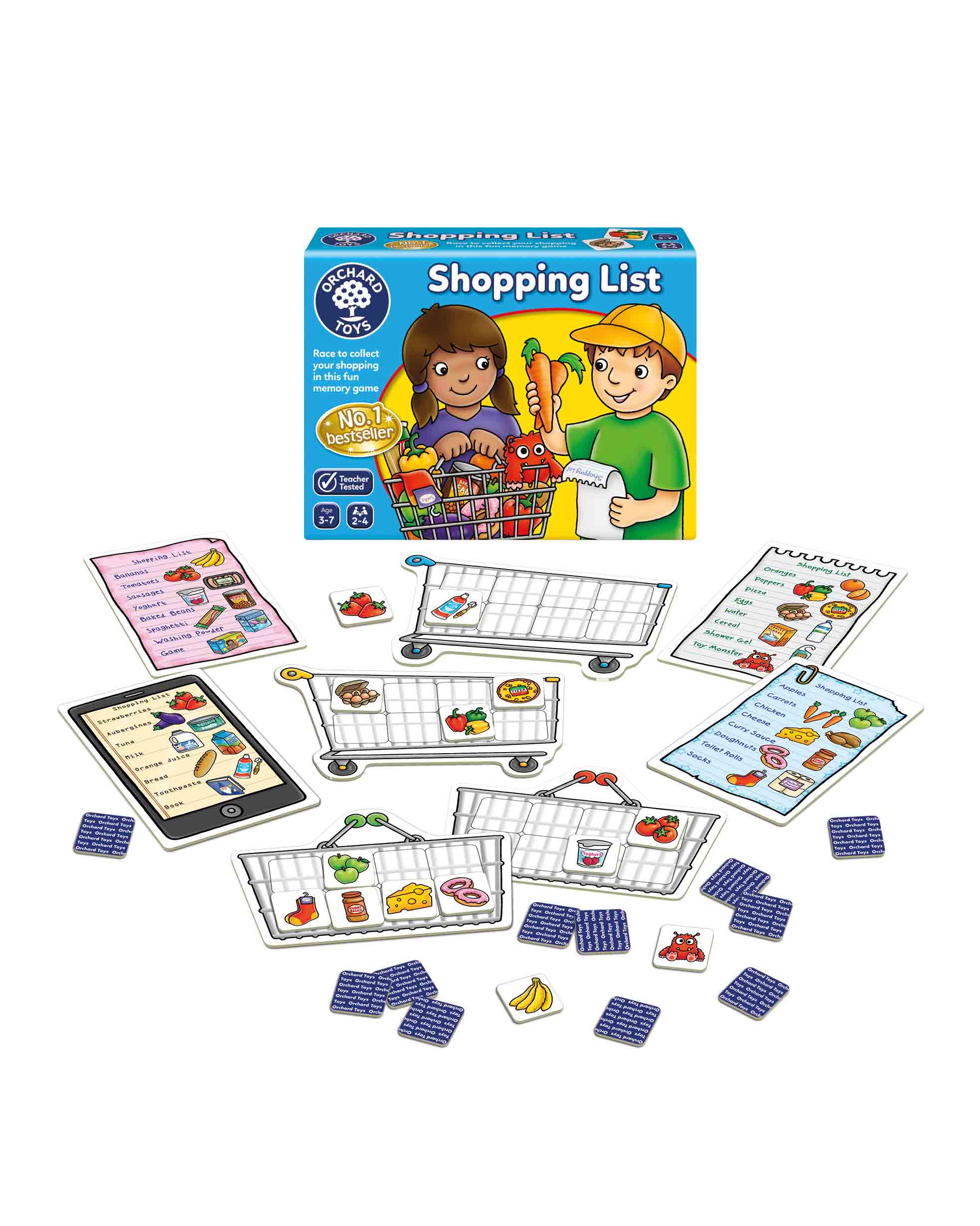 Kids Shopping List Lotto Board Game Age 3+