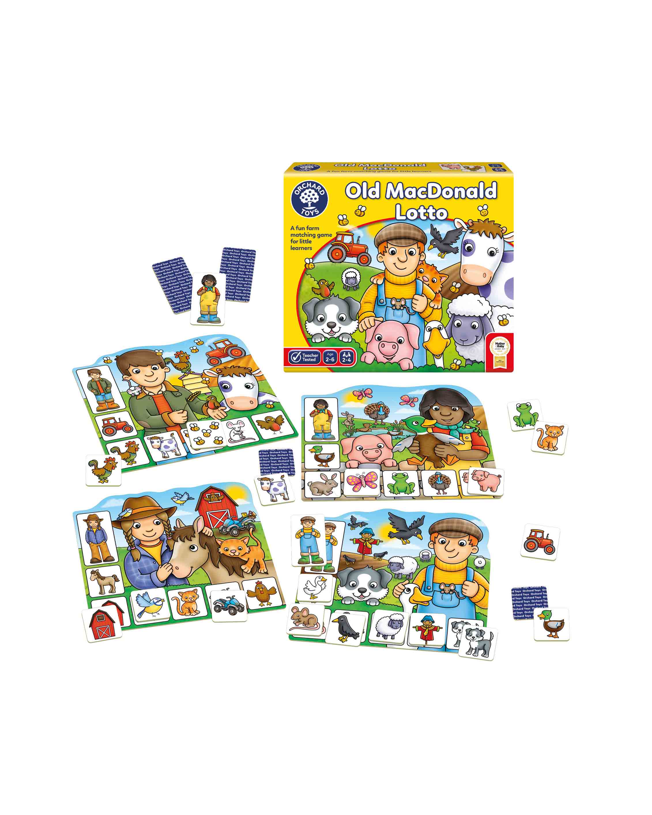 Kids Old MacDonald Lotto Card Game Age 2+