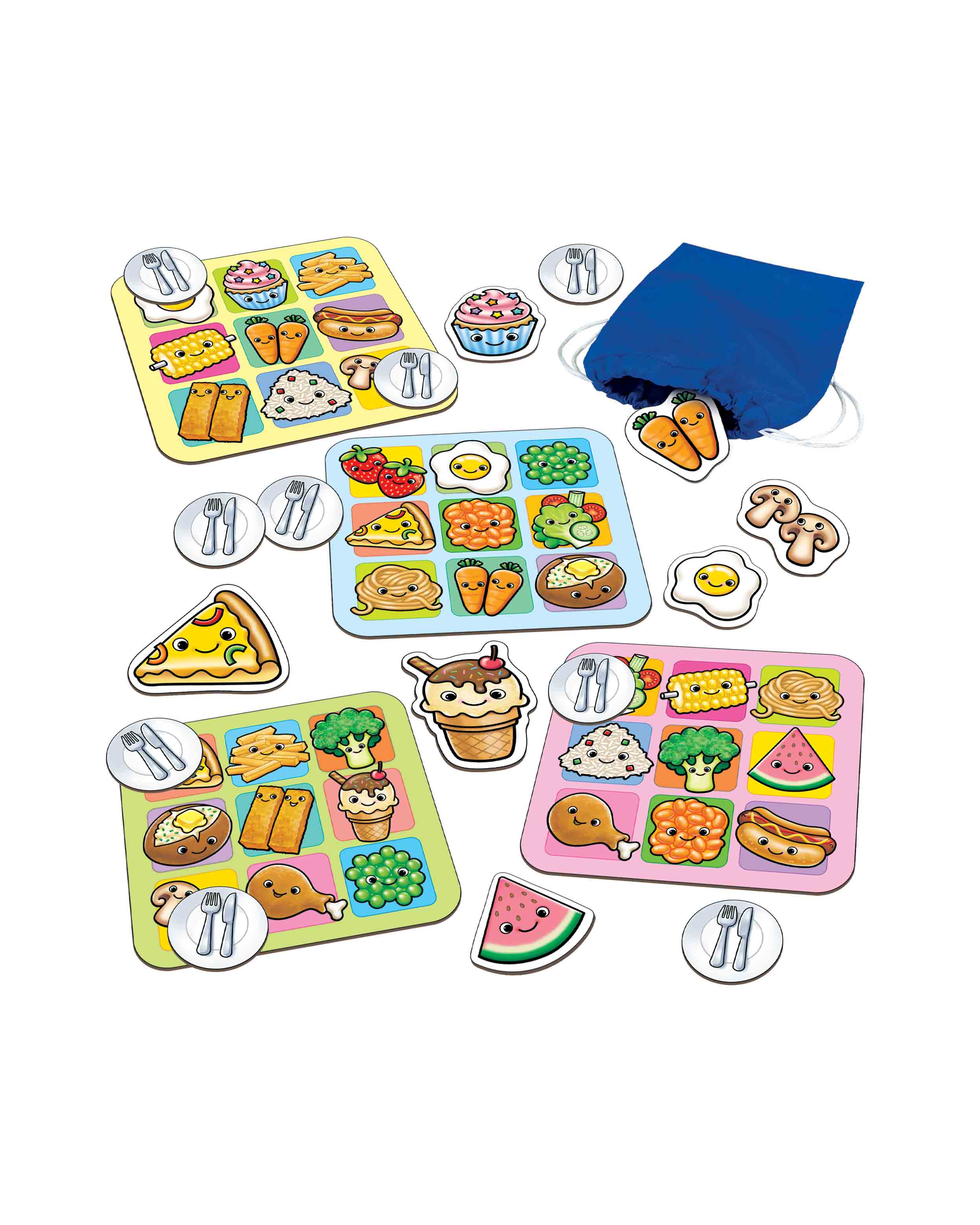 Kids Fun Food Bingo Matching Card Game Age 3+