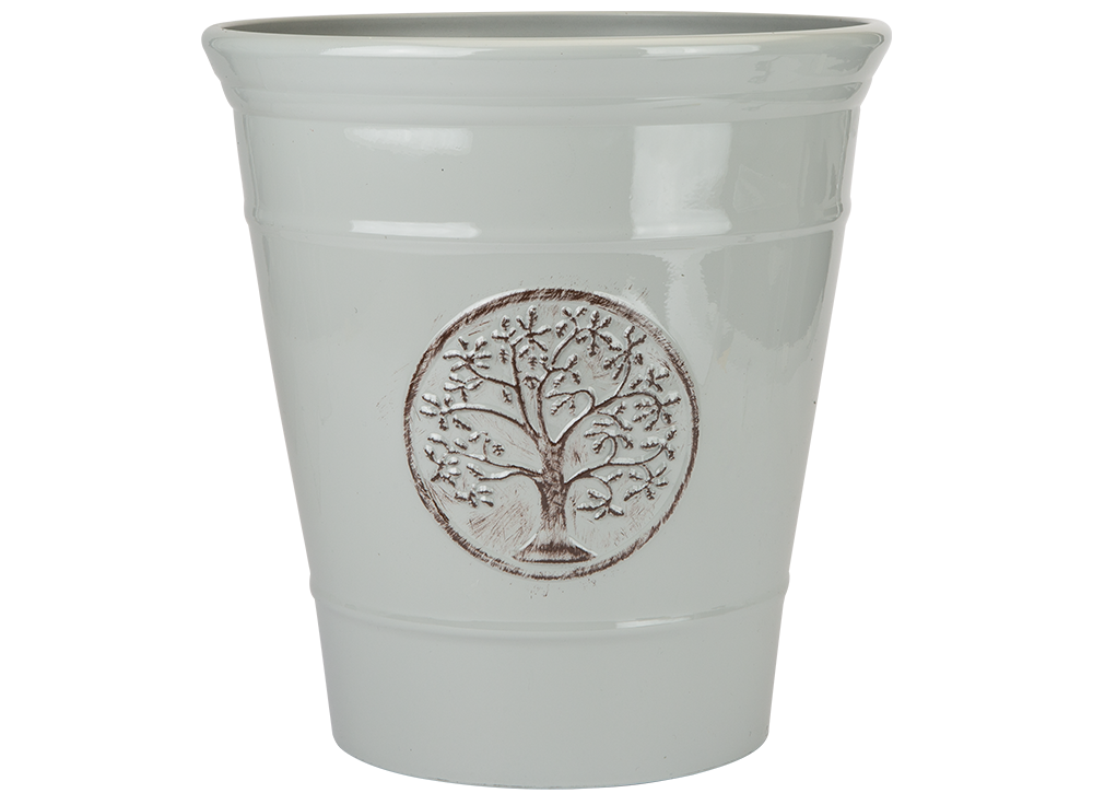 Deluxe Plastic Planter Grey 30cm