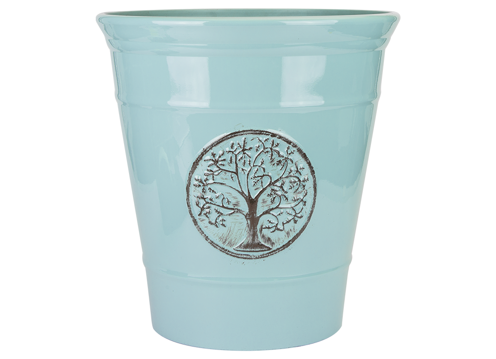 Deluxe Plastic Planter Powder Blue 40cm