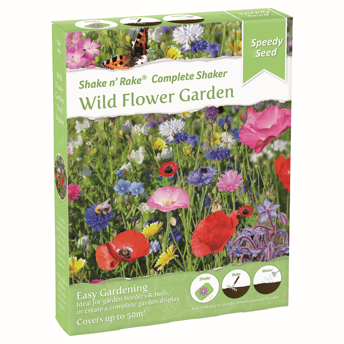 shake and rake wildflower seeds Speedy Seed Wild Flower Seed Mixture 20g