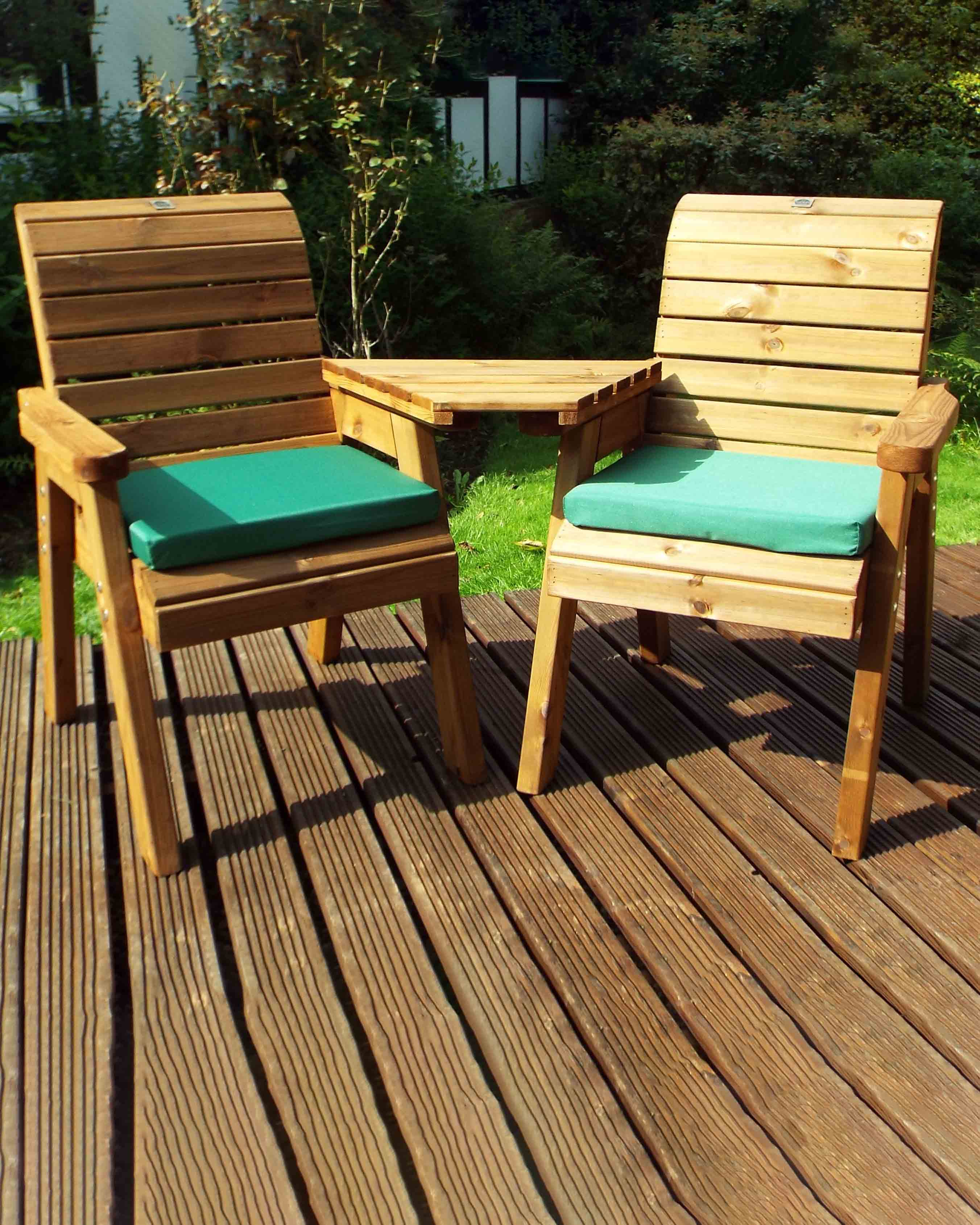 Charles Taylor Twin Companion Set with Green Cushions
