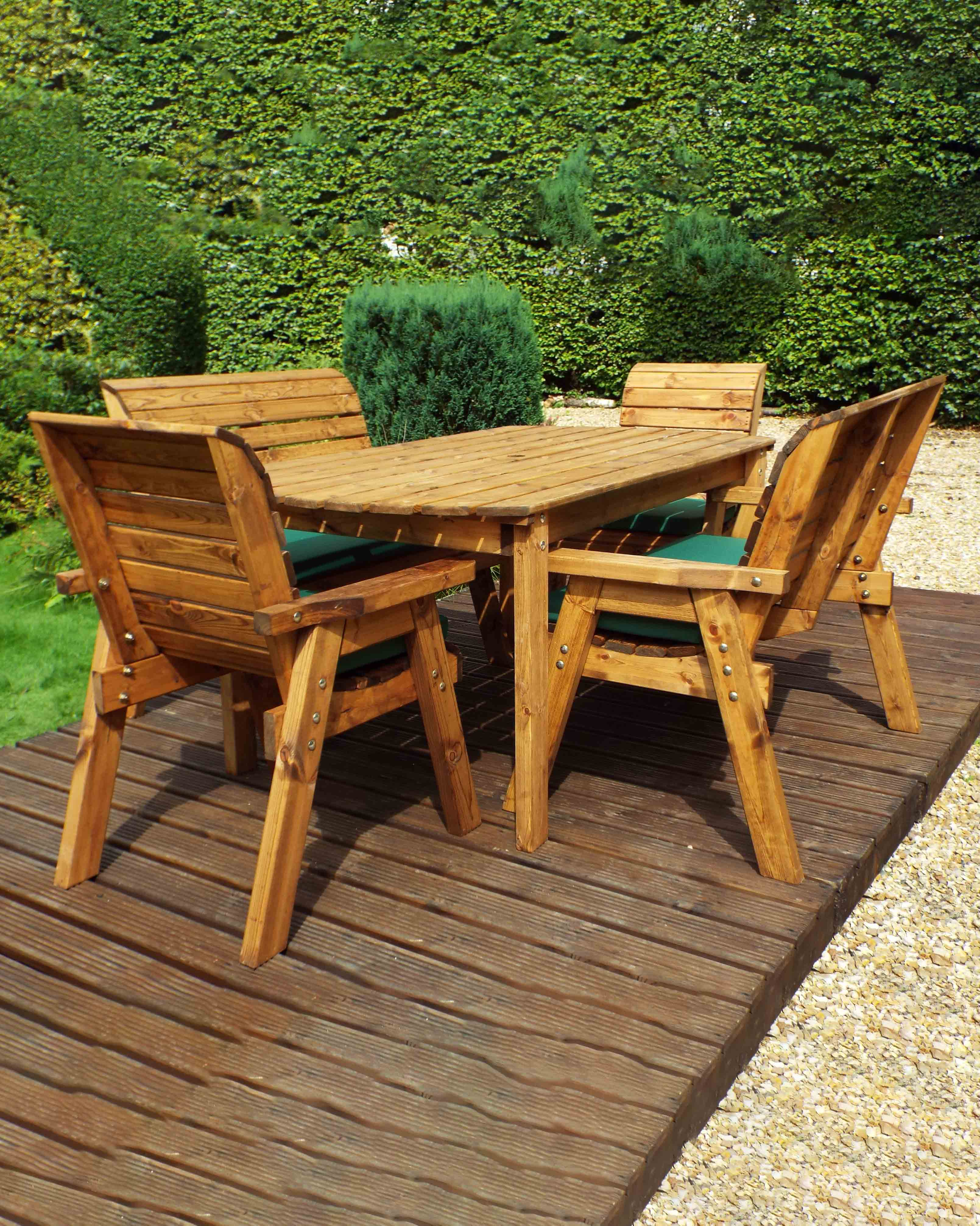 Charles Taylor Six Seat Table Set Green Accessories