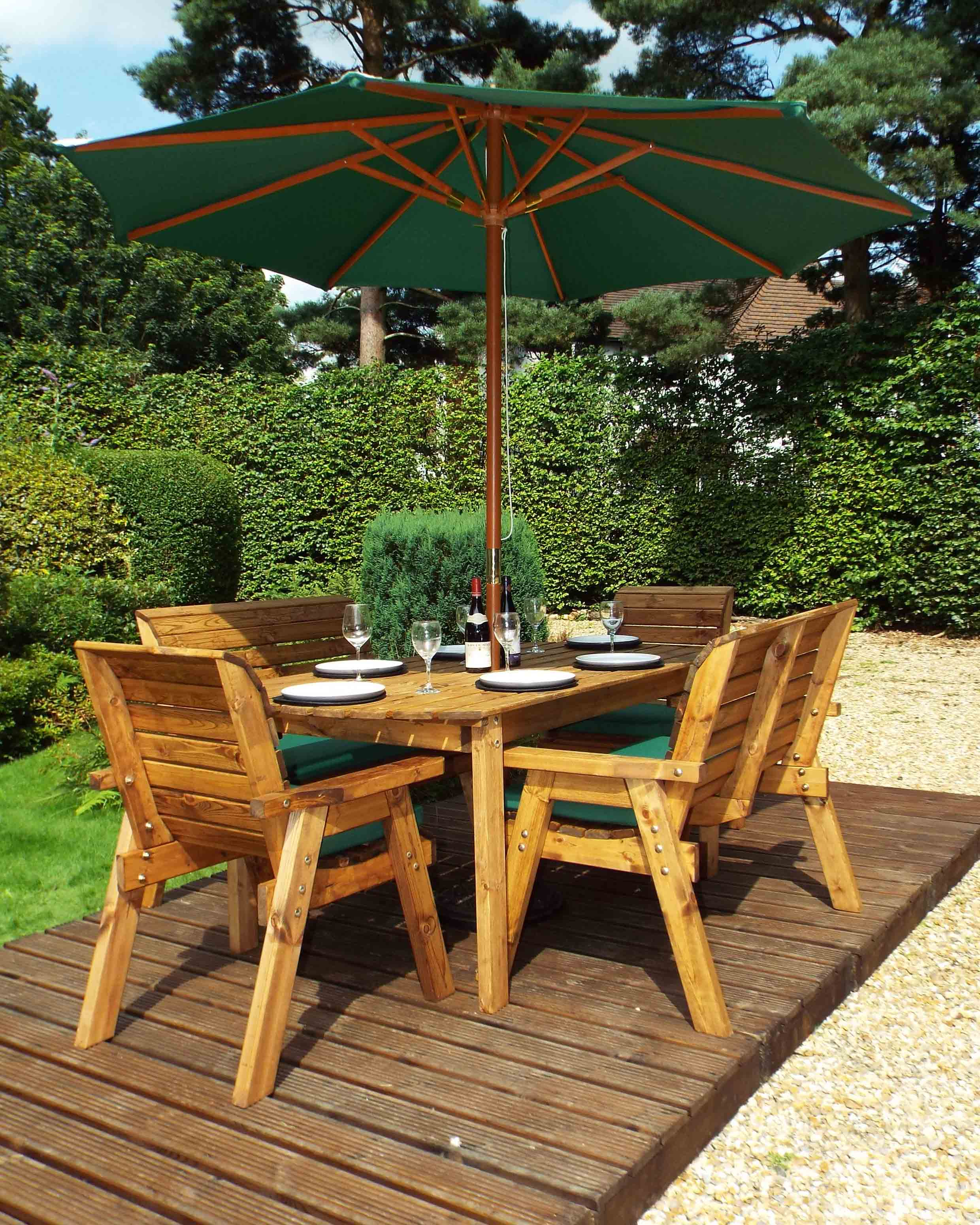 Charles Taylor Six Seat Table Set Green Accessories