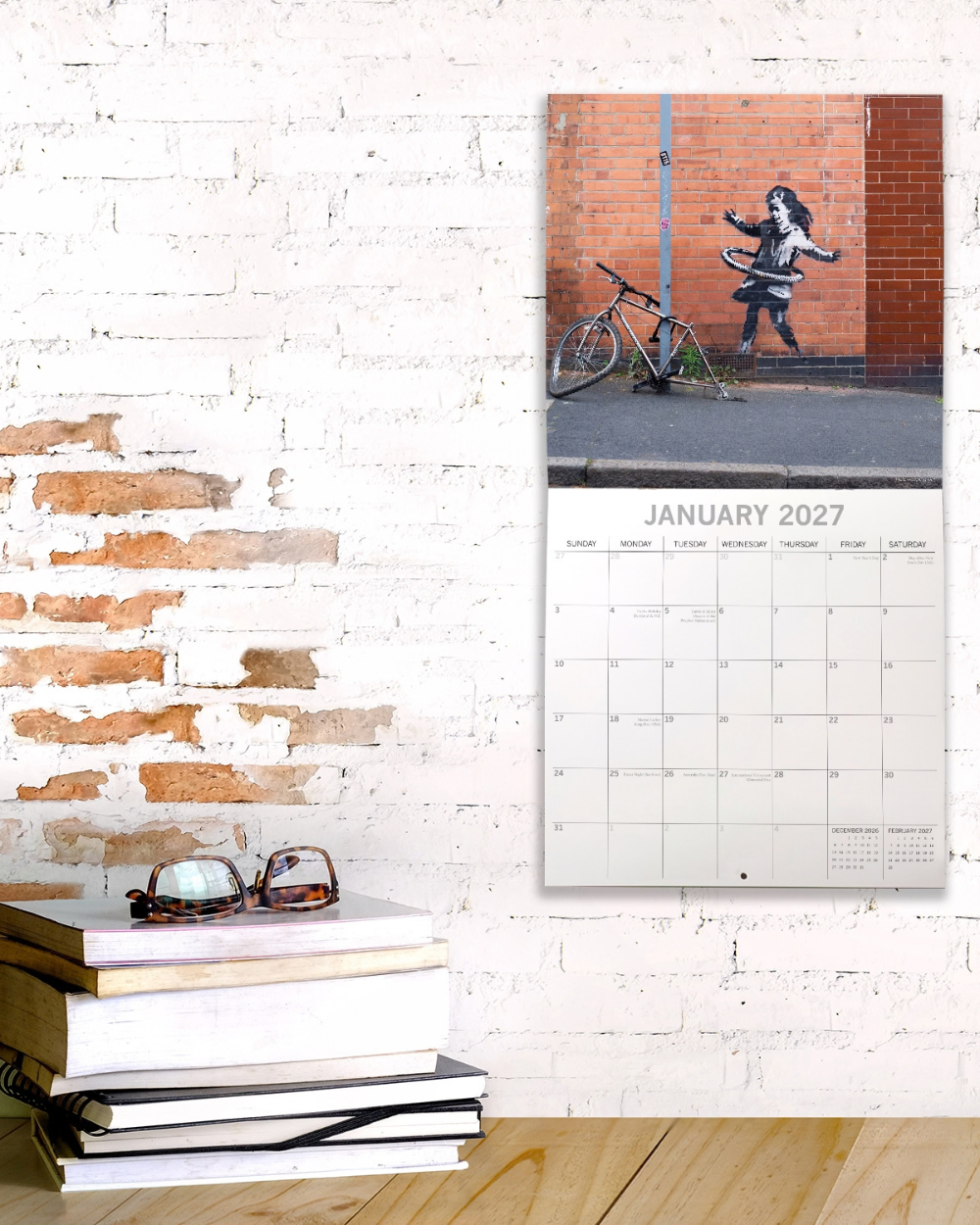 2027 Spinner Wall Calendar Urban Art Banksy
