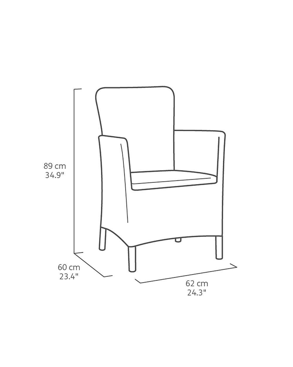 Miami 2 Seater Balcony Set With Storage Table Graphite Keter