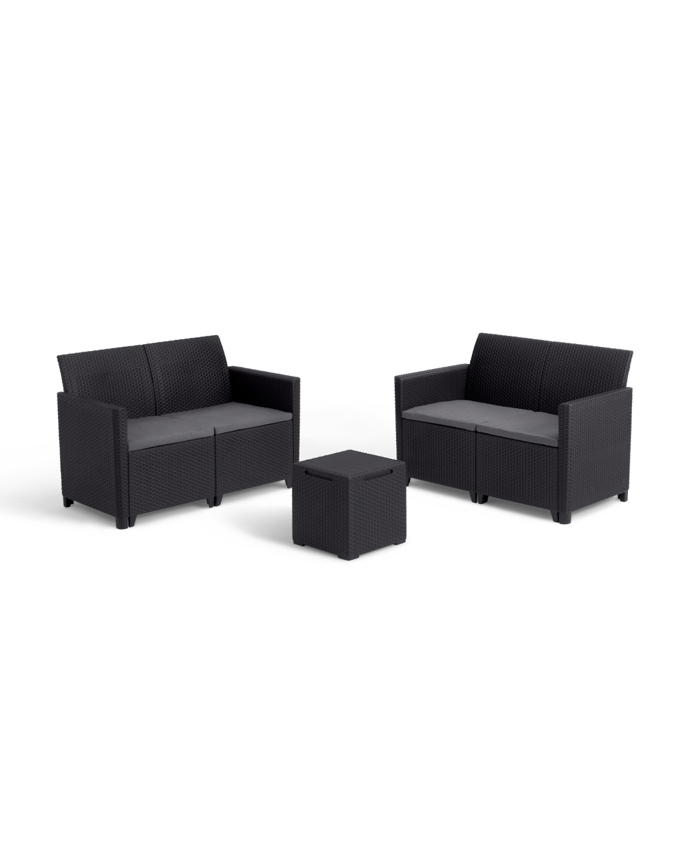 Marie 4 Seater Double Lounge Set Graphite Keter