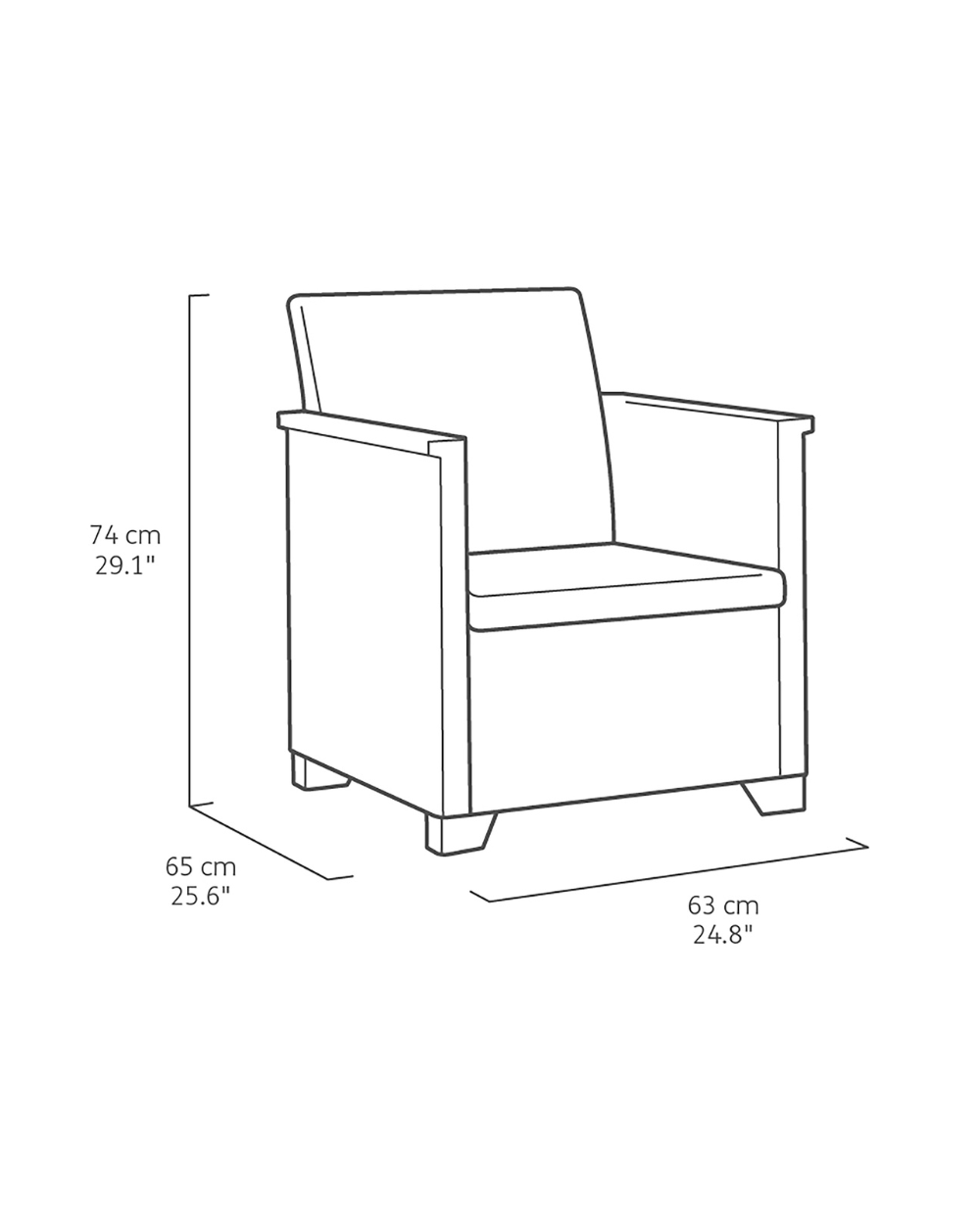 Emma 4 Seater Lounge Set With Storage Table Graphite Keter