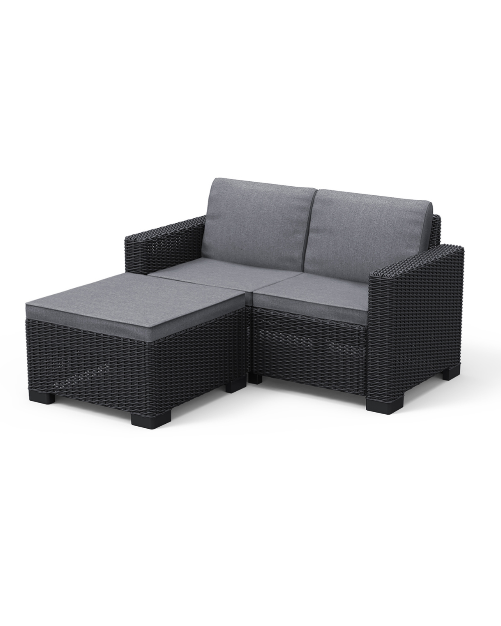 California 2 Seater Balcony Chaise Longue Mini Graphite