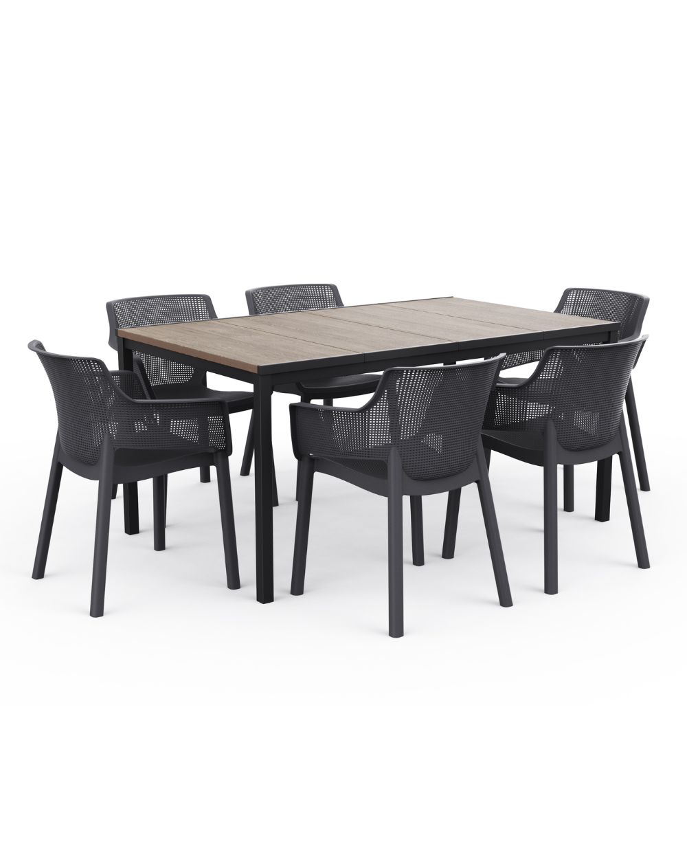 Ashwood Porto 160cm Table + Elisa Dining Chair Set of 6