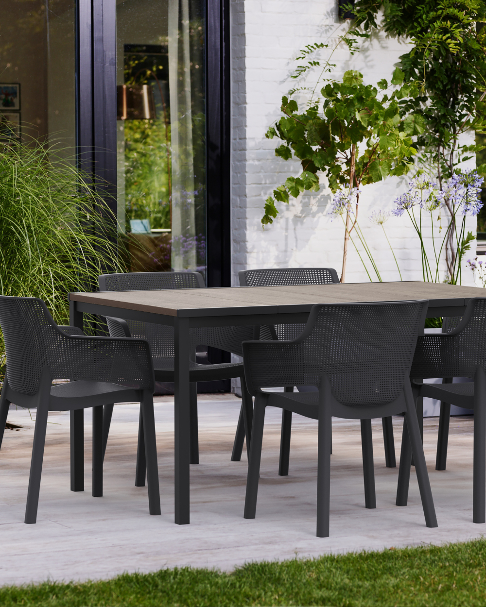 Ashwood Porto 160cm Table + Elisa Dining Chair Set of 6