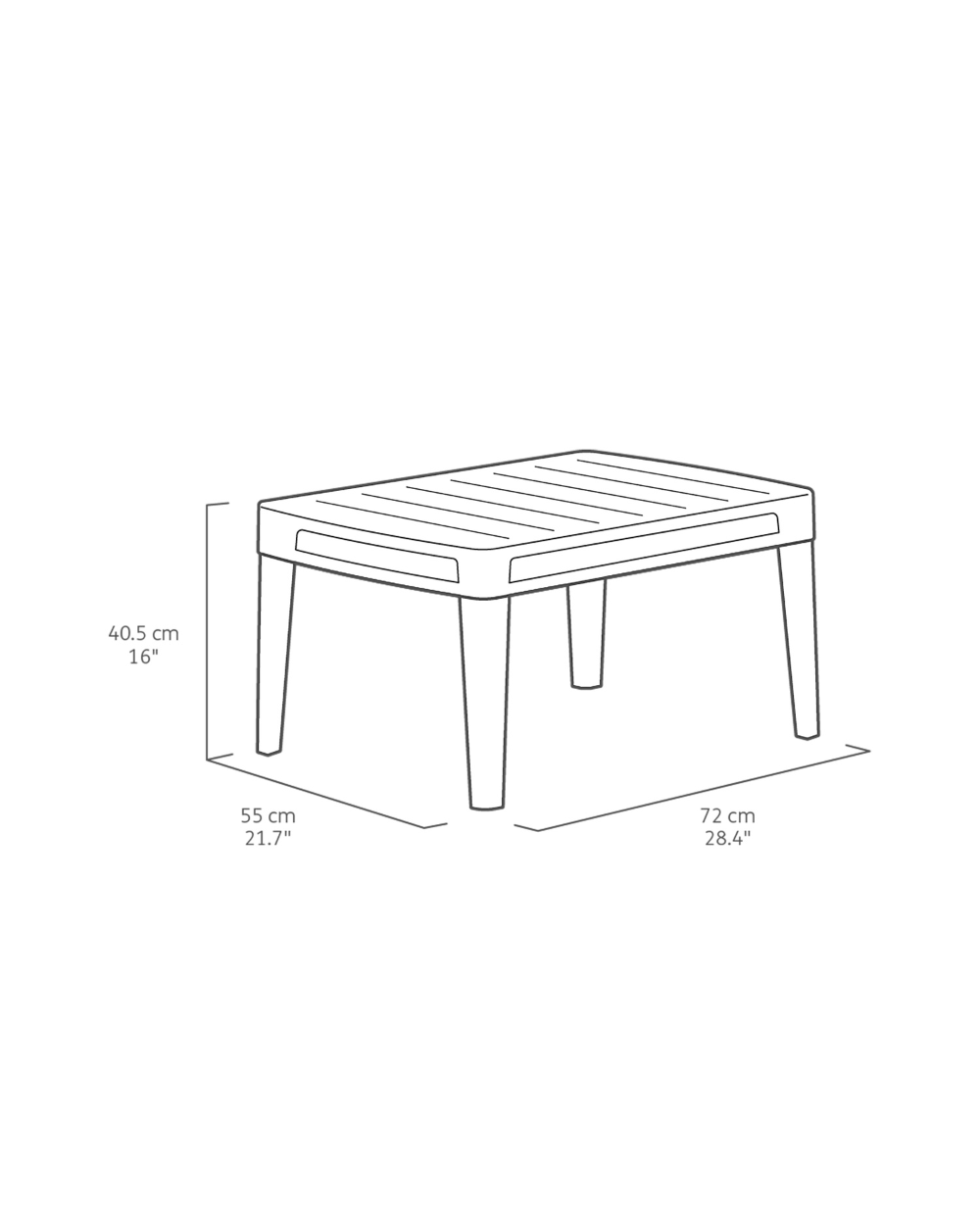 Atlas Linea Balcony Set Two Seater Graphite Keter