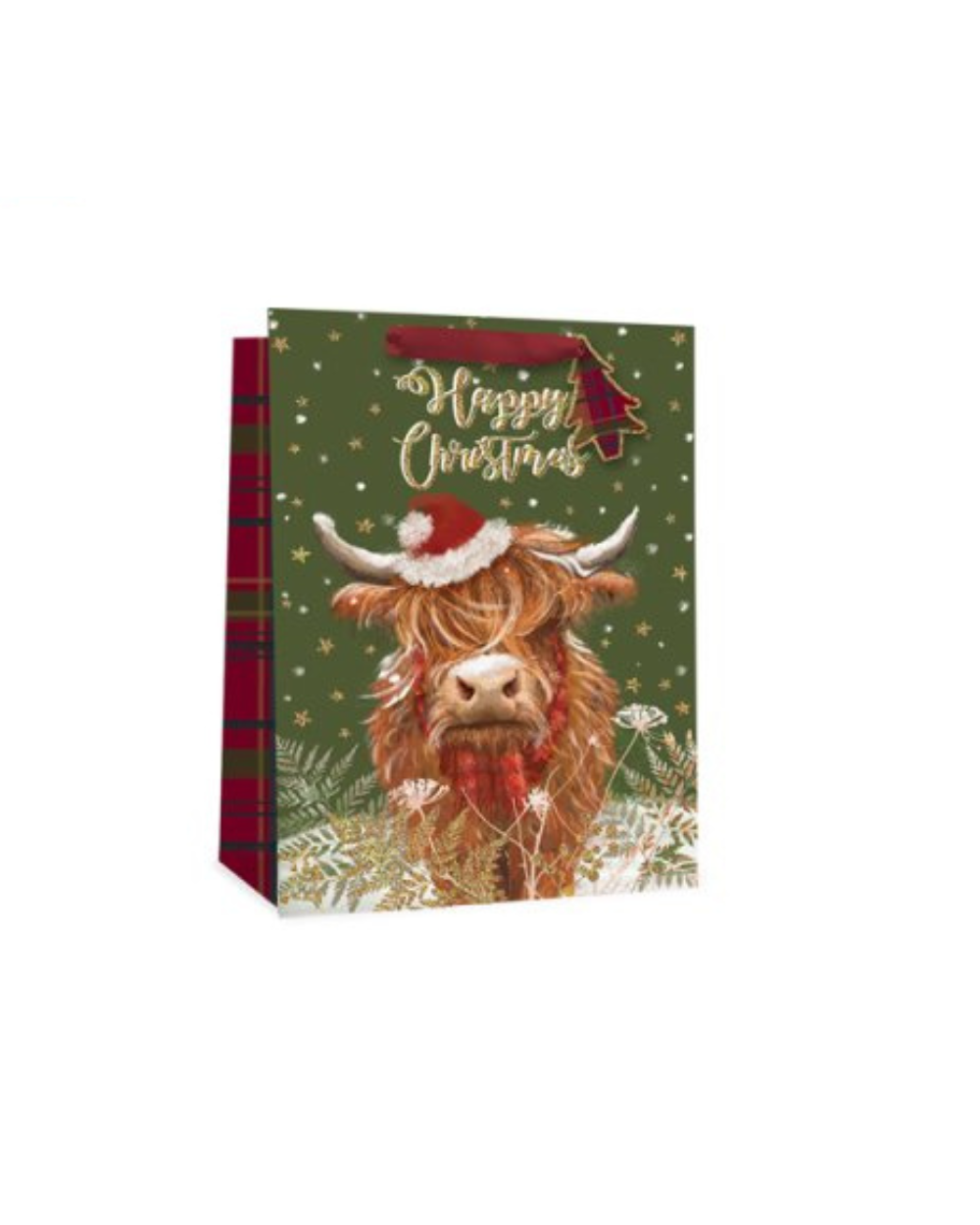 Christmas Gift Bag Highland Cow Medium