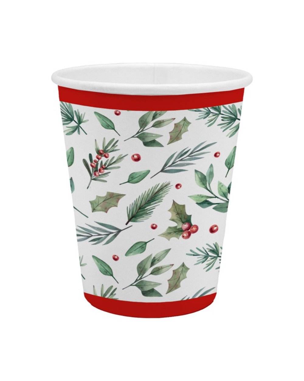 Christmas Party Paper Cups 6 Pack Traditional