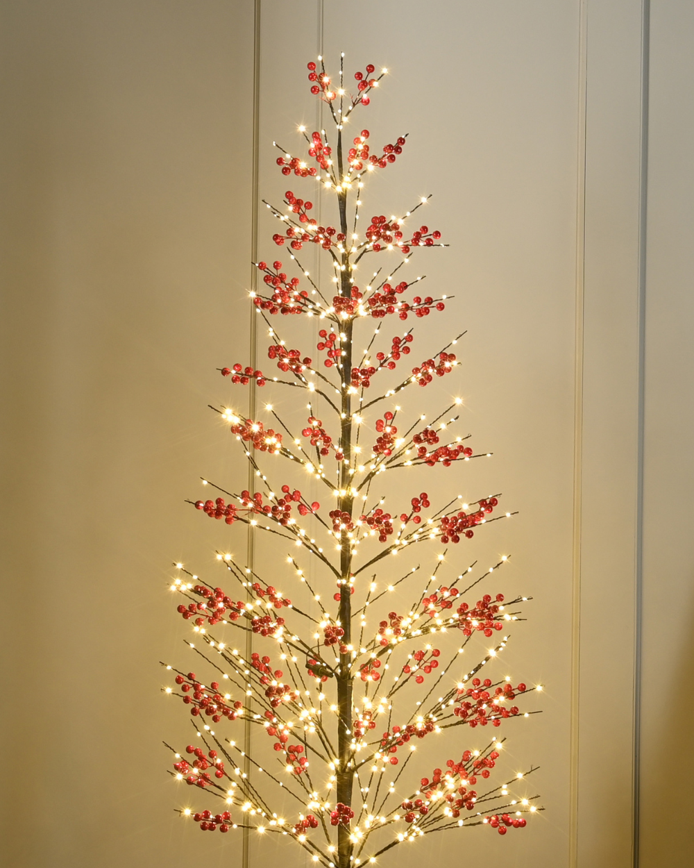Red Berry Micro Dot Christmas Tree 90cm