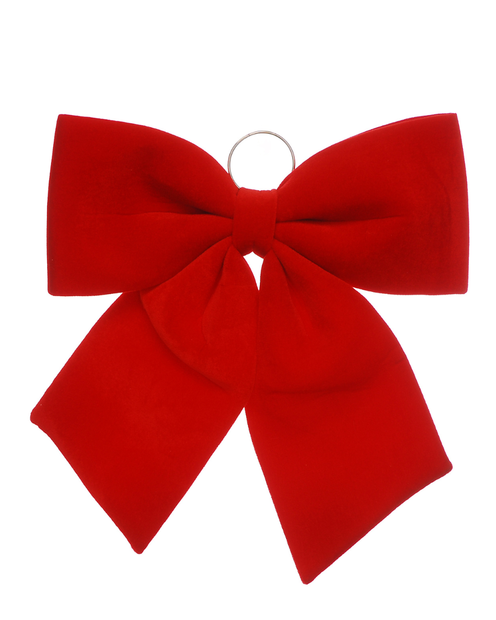 Red Velvet Bow Decoration 44cm