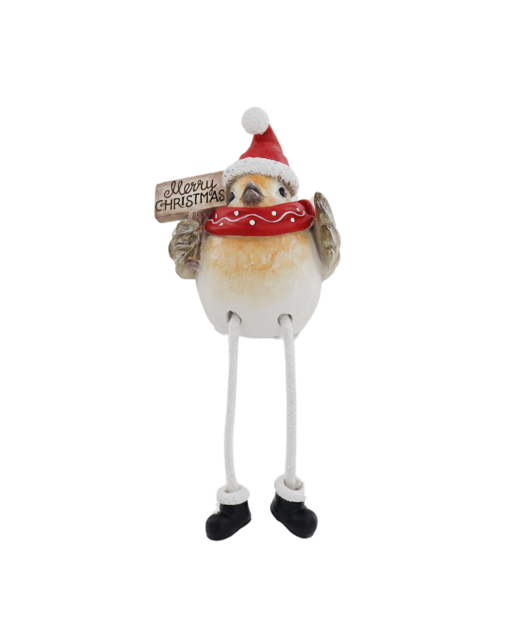 Robin Shelf Sitter With Sign Polyresin 18cm