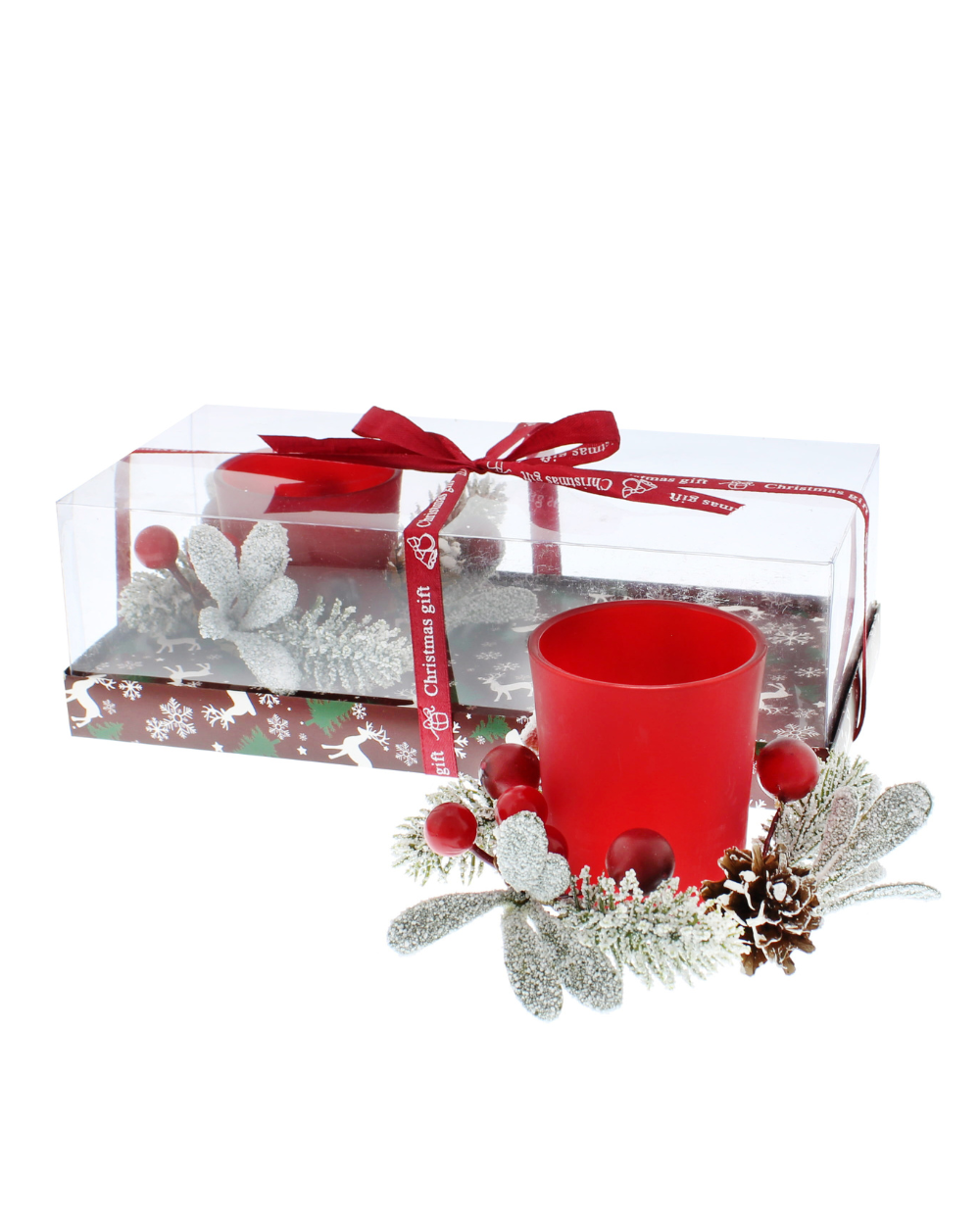 Red Berry Twin Set Tealight Candle Holders
