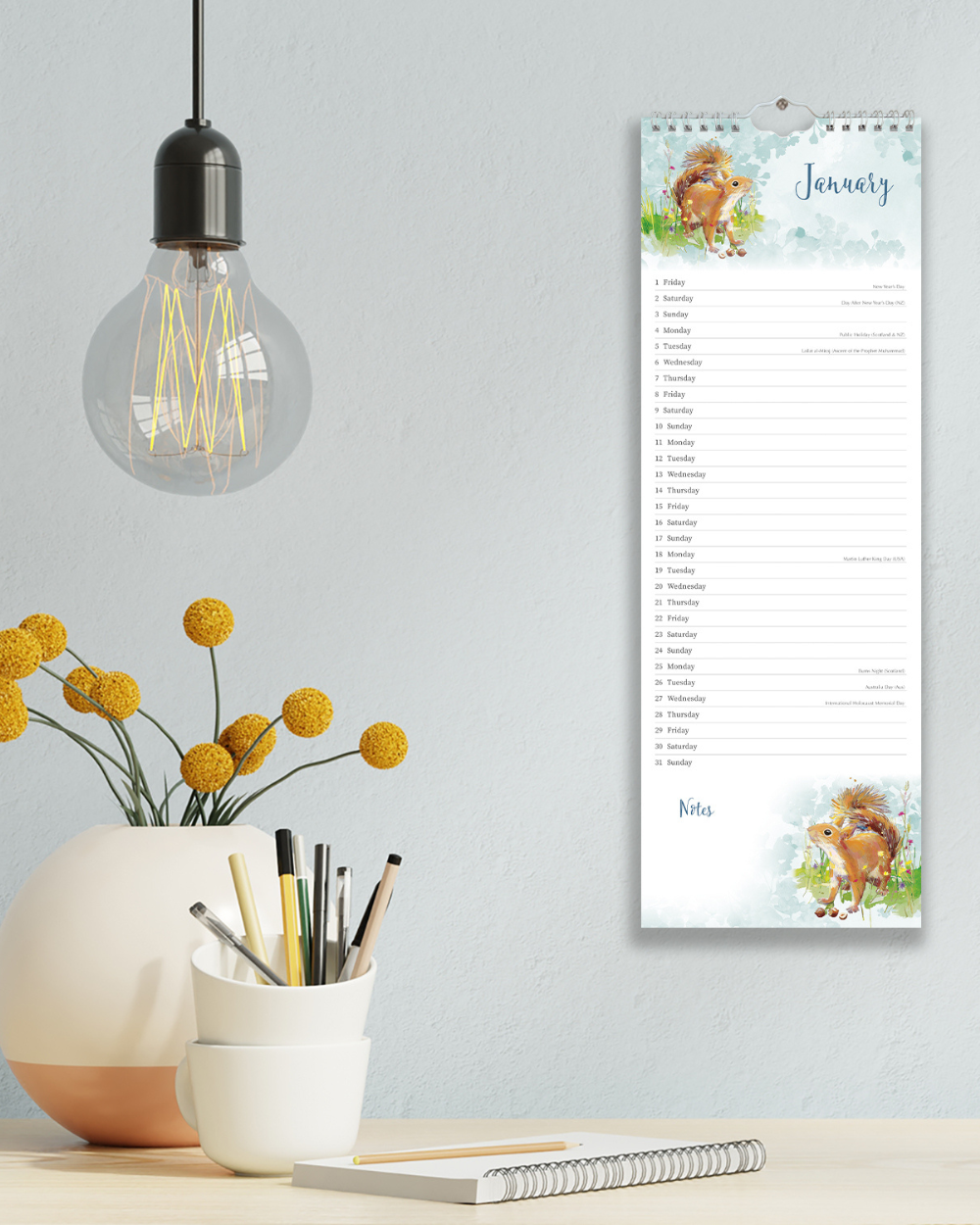The Wildlife 2027 Slim Calendar