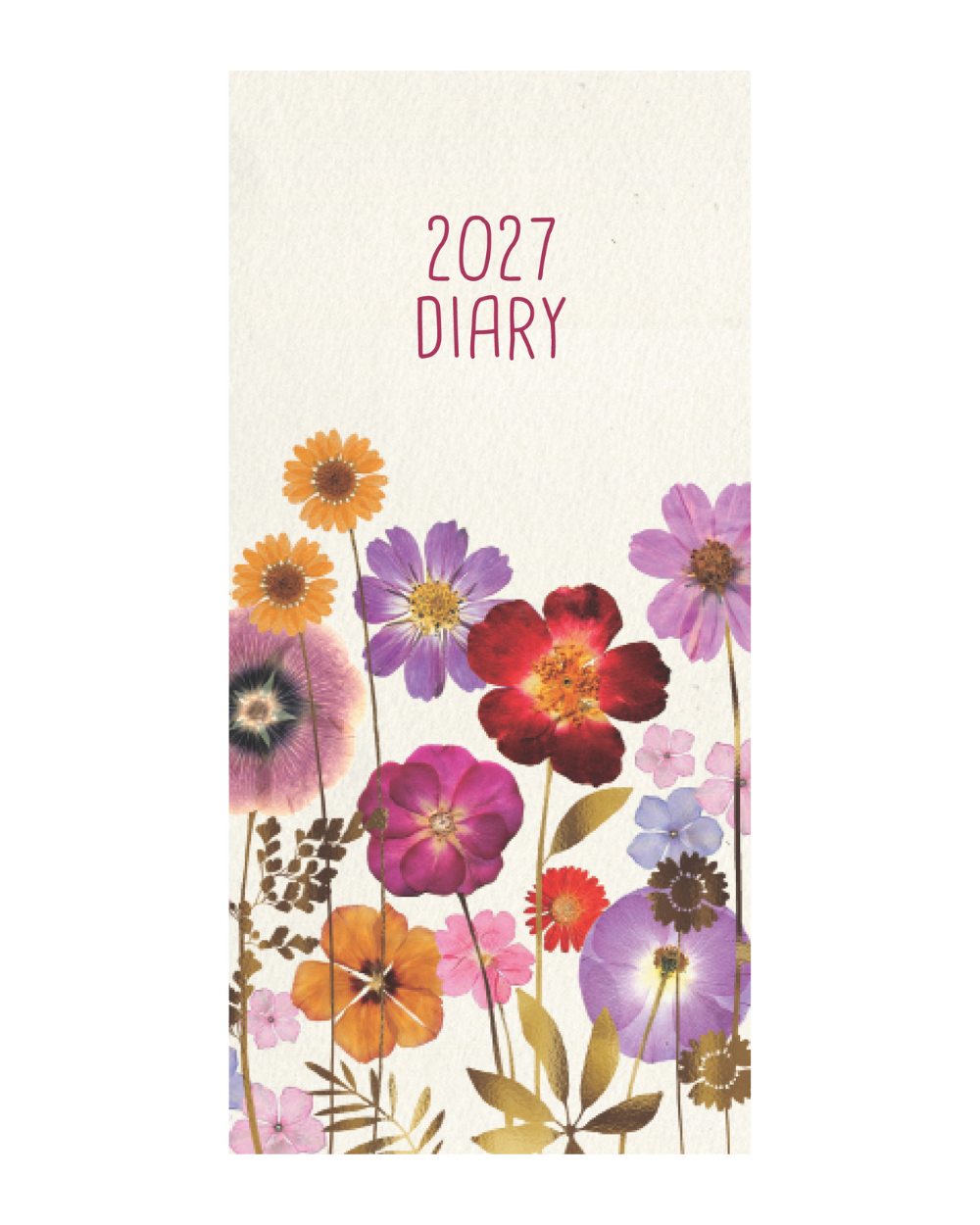 2027 Pocket Diary Pressed Flowers