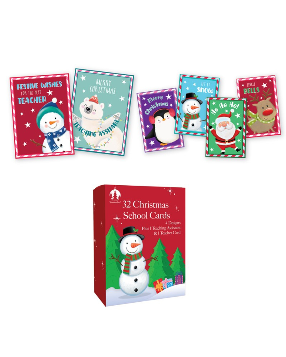 Christmas Mini School Cards 32 Pack
