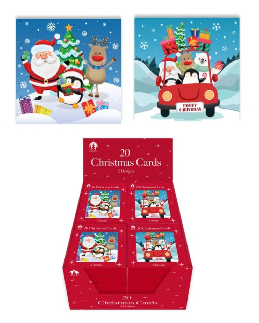 Christmas Mini Cards 20 Pack