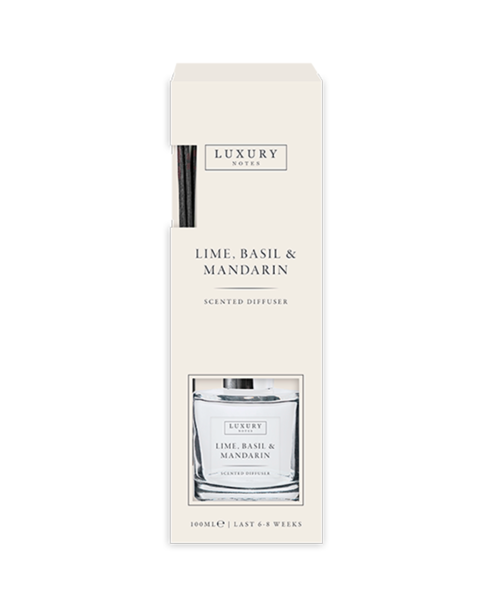 Reed Diffuser Lime, Basil and Mandarin 100ml
