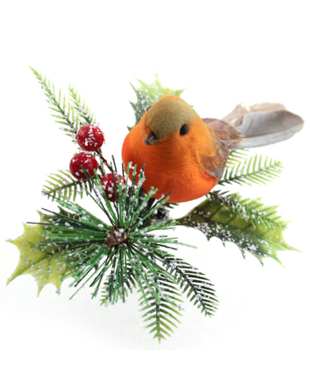 Christmas Robin Pick Memorial Artificial Leaves