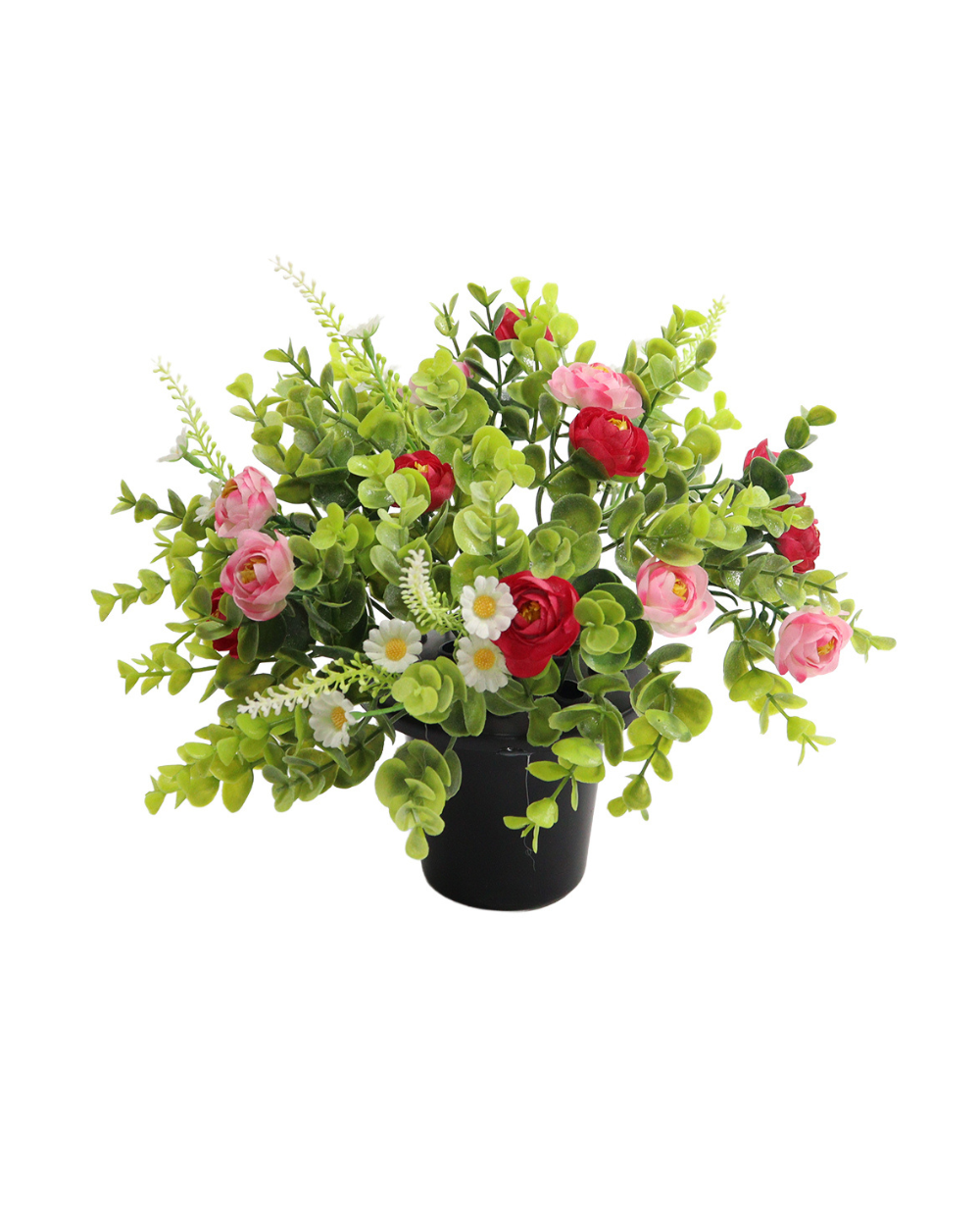 Ranunculous Eucalyptus Cemetery Pot