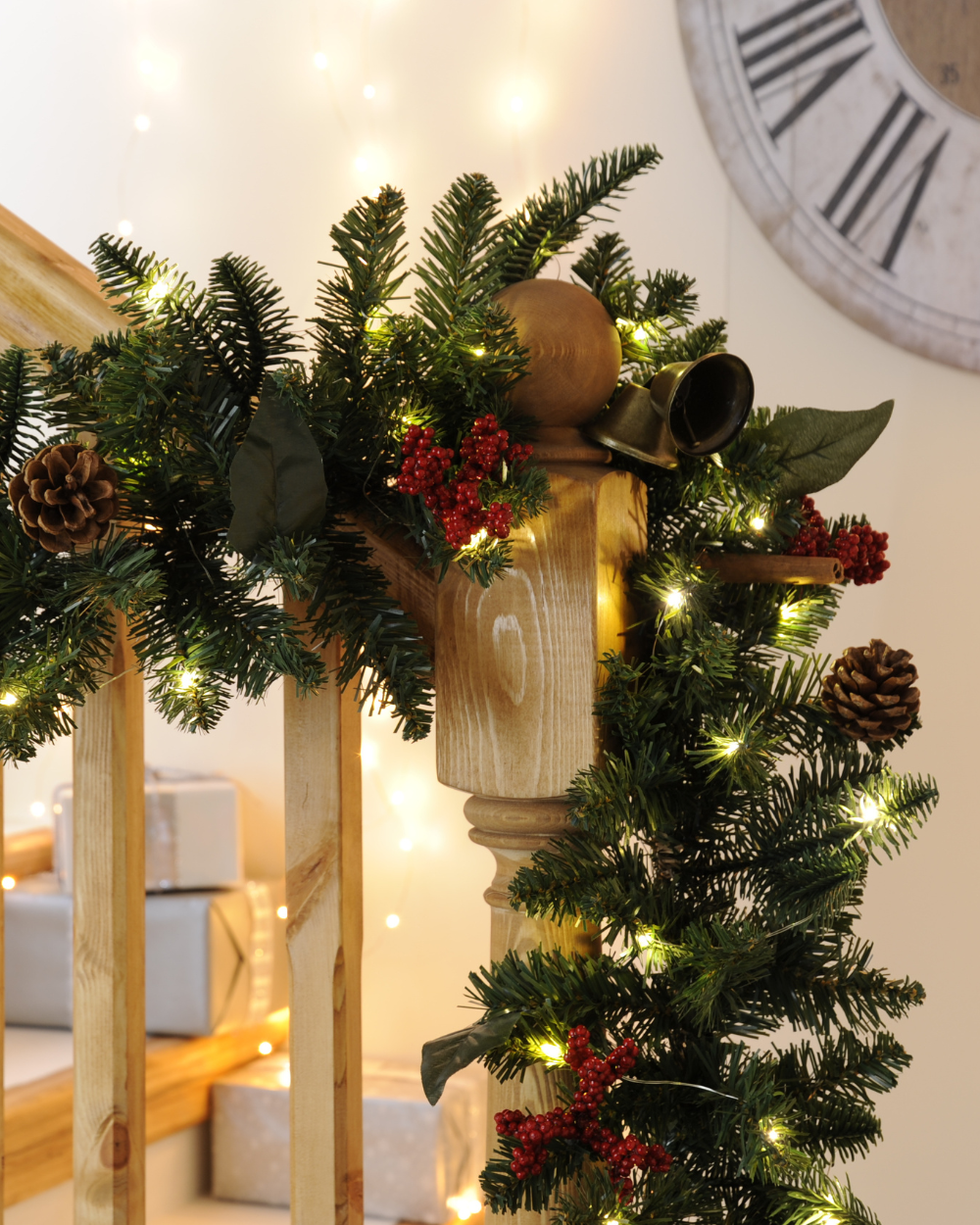 Cinnamon and Berry Festive Garland Prelit 270cm