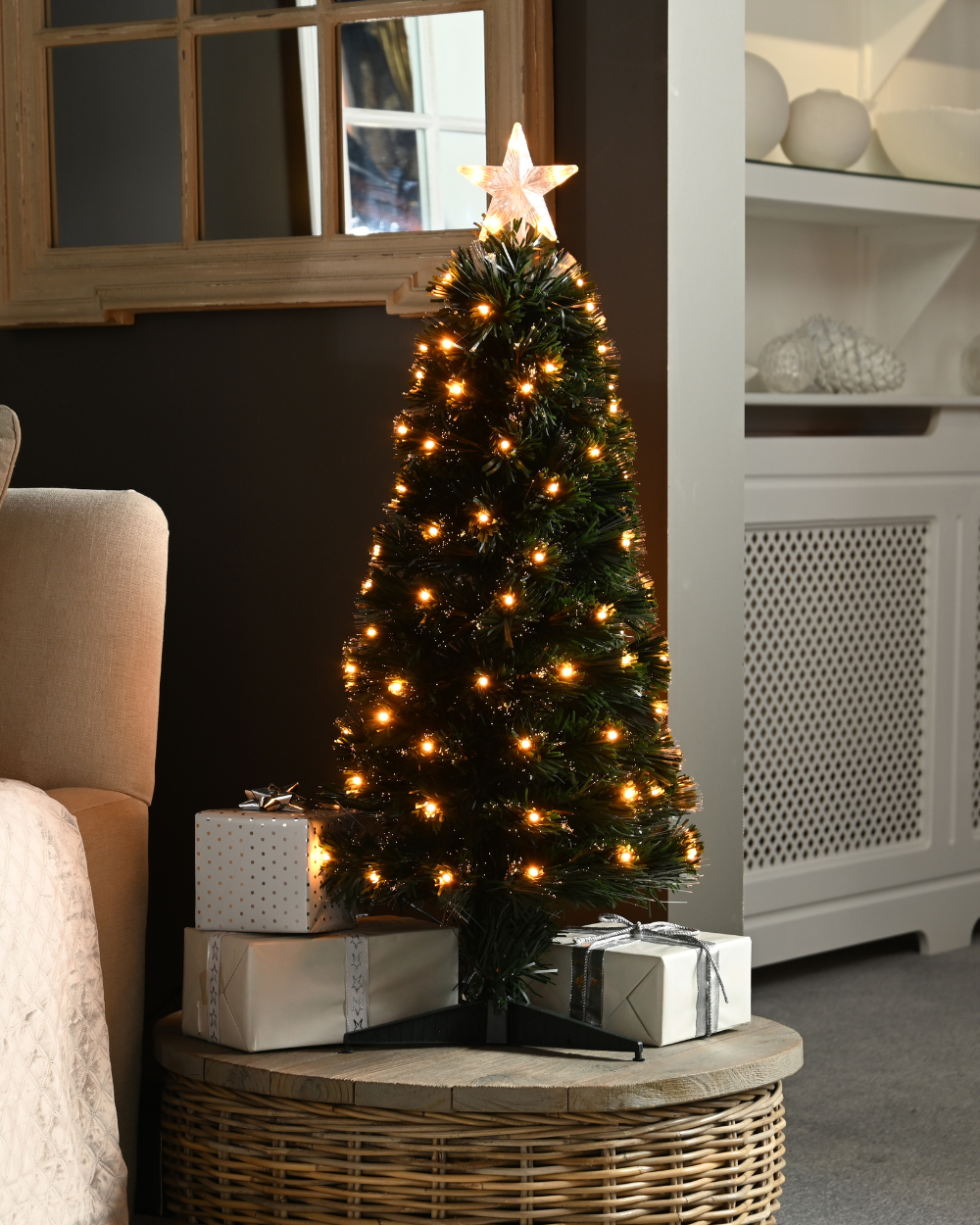 Slim Artificial Christmas Tree 60cm Fibre Optic