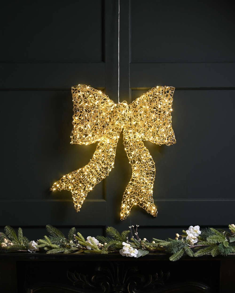 Gold Spiral Twirl Bow Light 57cm