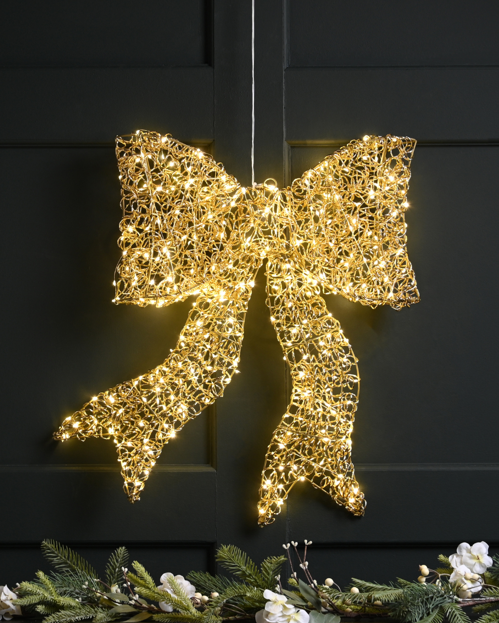 Gold Spiral Twirl Bow Light 57cm