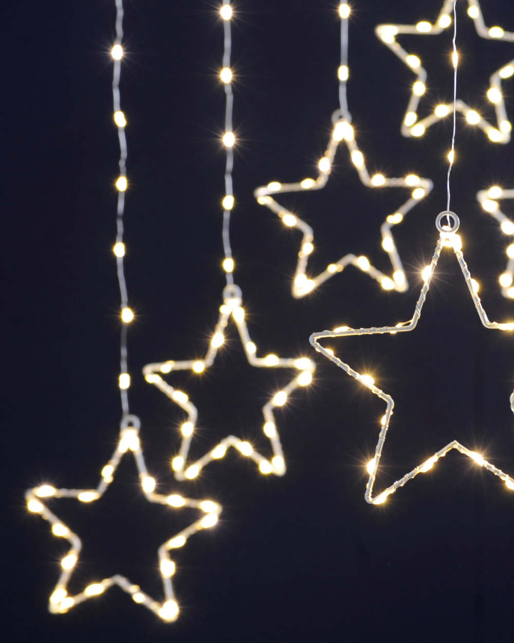 Christmas Star Curtain Light Warm White