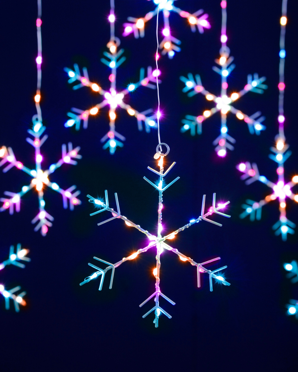 Christmas Snowflake Curtain Light Aurora
