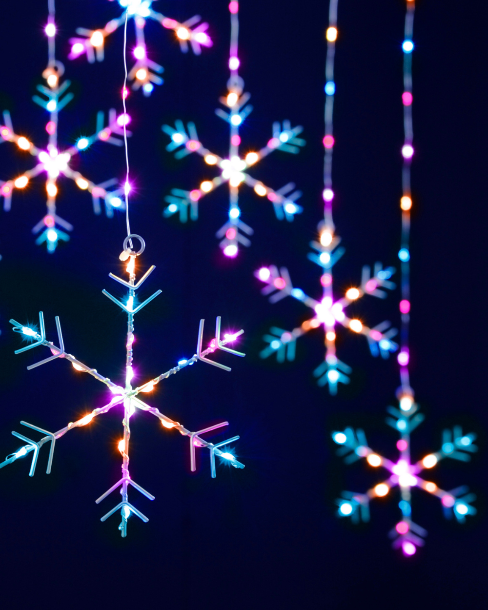 Christmas Snowflake Curtain Light Aurora