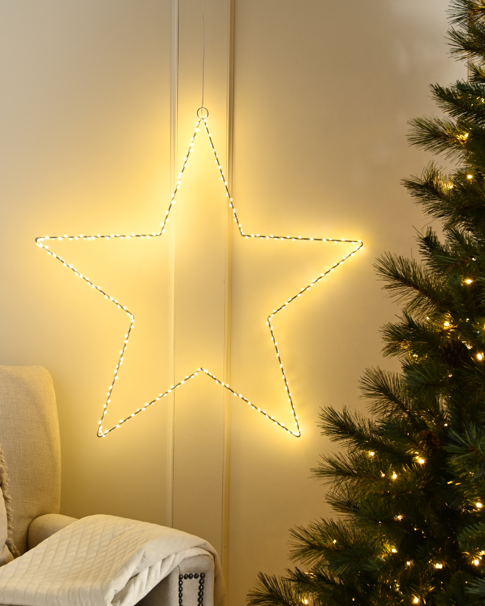 Dewdrop 2D Star Light Warm White LED