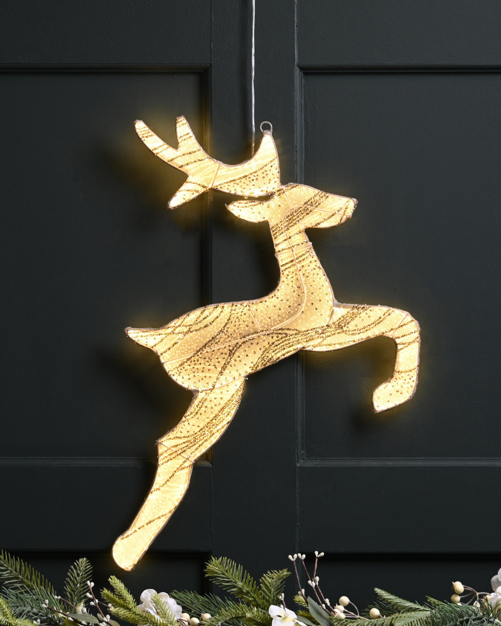 Angel Glow Hanging Reindeer LED Decoration
