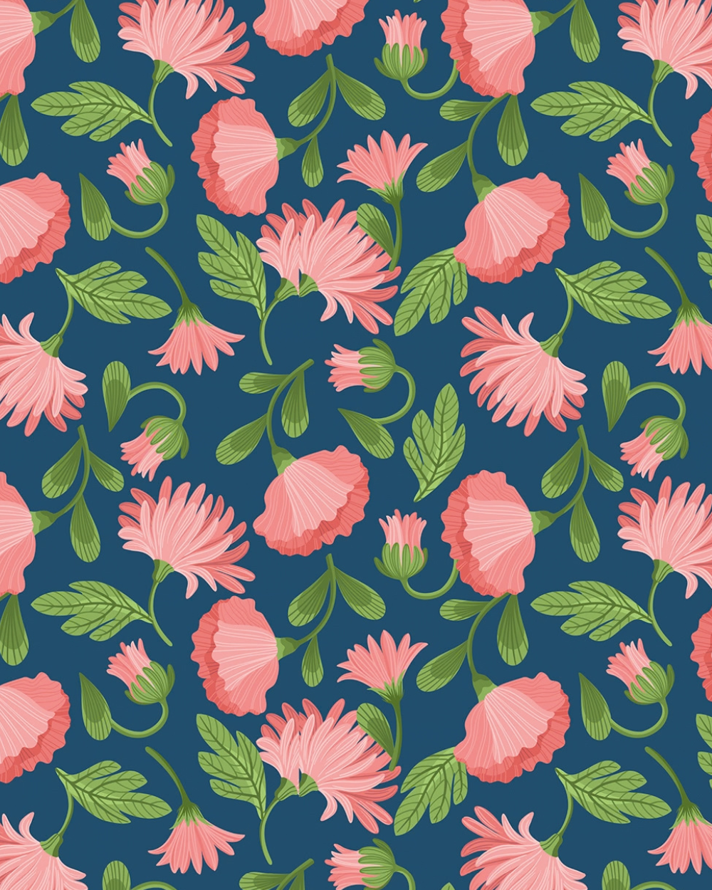 Gift Wrapping Paper Pink Floral