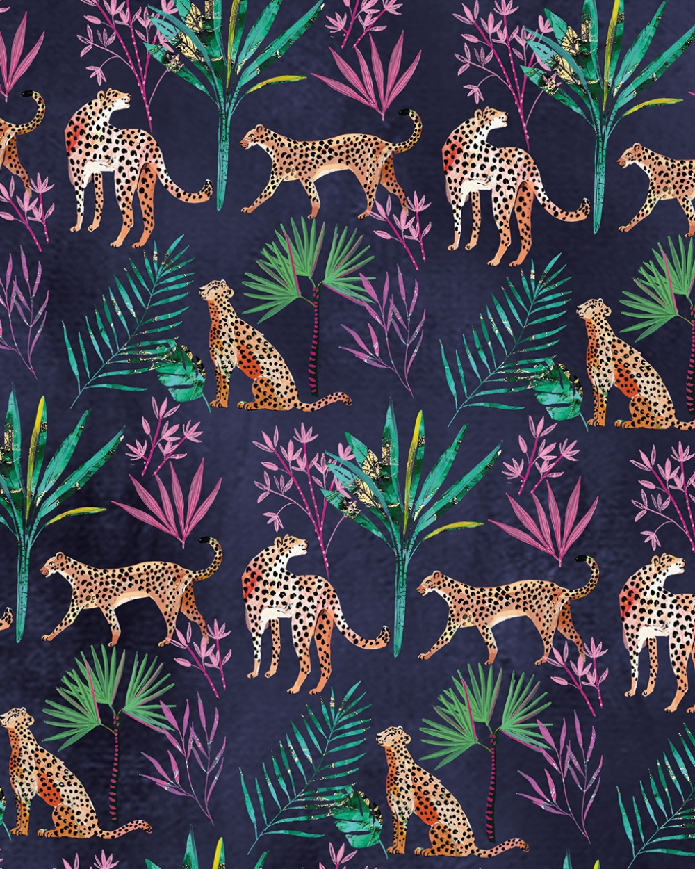 Gift Wrapping Paper Elegant Leopards