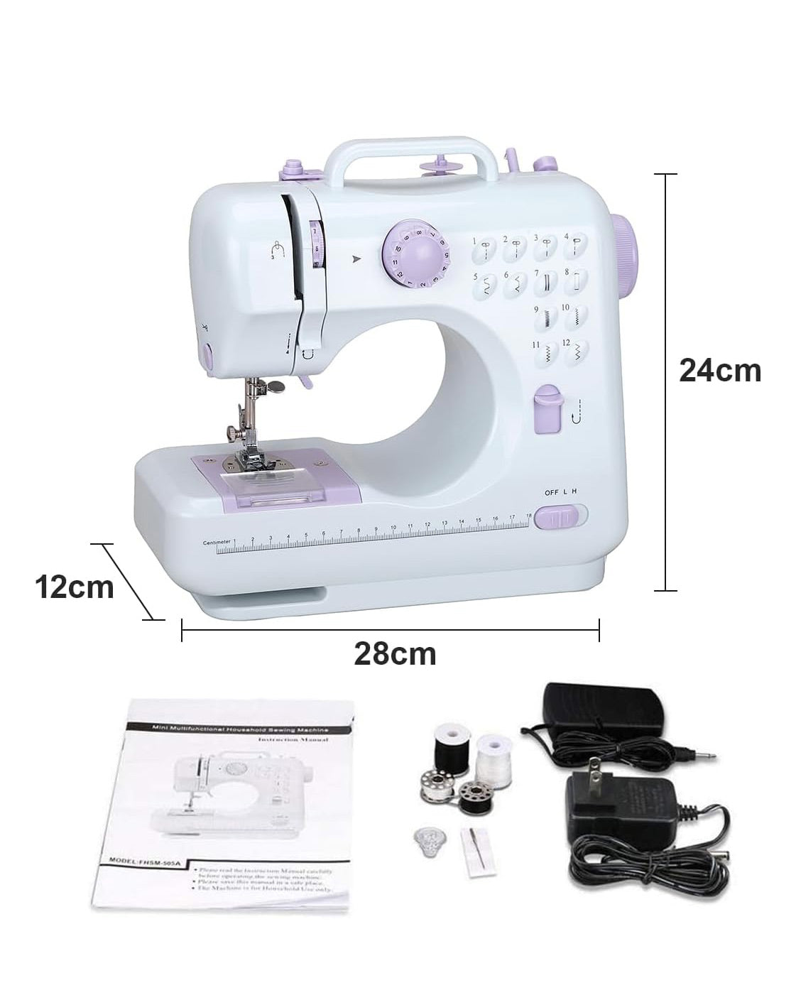 Mini Portable Sewing Machine Electric 12 Stitch Multi-Function