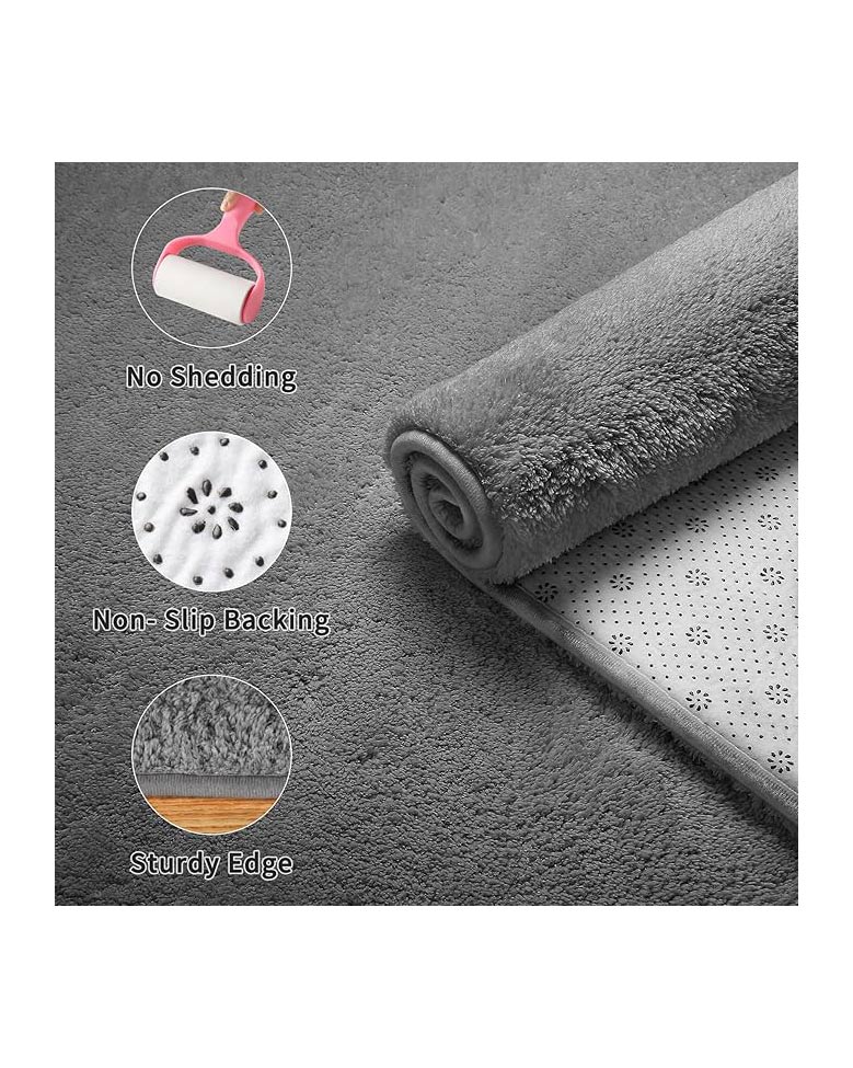 Large Carpet Rug 200 X 300cm Dark Grey